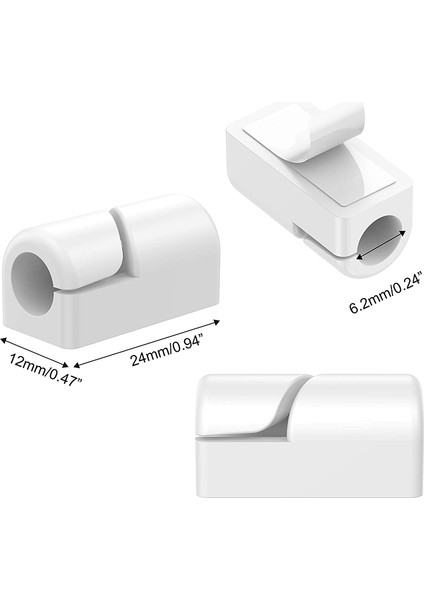 20 Adet Kablo Tutucu Klipler, Kablo Yönetimi Kablosu Organizatör Klipler Silikon Kendinden Yapışkanlı Masaüstü USB Şarj Kablosu B (Yurt Dışından) modelleri