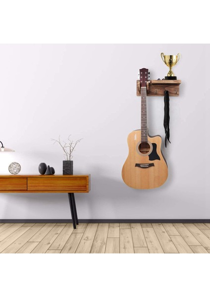 2x Gitar Duvar Askı Gitar Tutucu Duvar Montaj Braketi Askı Ahşap Asılı Seçim Tutucu ve 3 Kanca Kömürleşmiş (Yurt Dışından) modelleri