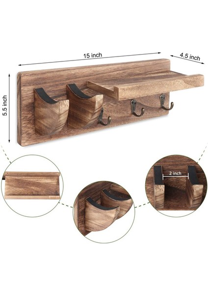 2x Gitar Duvar Askı Gitar Tutucu Duvar Montaj Braketi Askı Ahşap Asılı Seçim Tutucu ve 3 Kanca Kömürleşmiş (Yurt Dışından) indirimleri