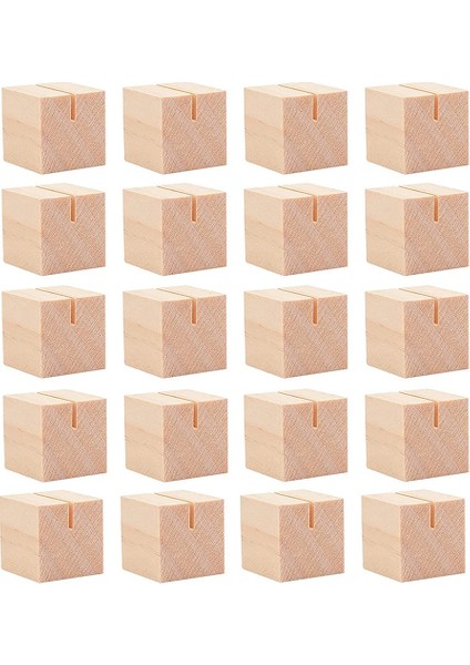 20PCS Wooden Name Card Holder Wooden Table Number Stands Solid Wood Place Card Holders For Name Tags,pictures,postcards (Yurt Dışından)