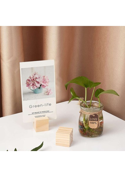 20PCS Wooden Name Card Holder Wooden Table Number Stands Solid Wood Place Card Holders For Name Tags,pictures,postcards (Yurt Dışından)