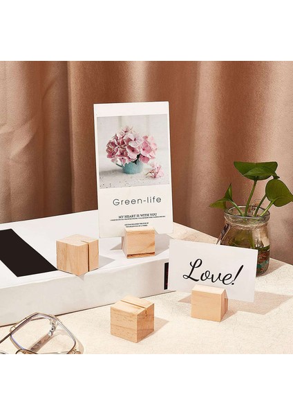20PCS Wooden Name Card Holder Wooden Table Number Stands Solid Wood Place Card Holders For Name Tags,pictures,postcards (Yurt Dışından)