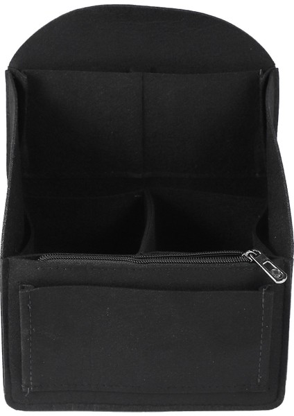 Felt Backpack Insert Organizer Storage Bag Universal Bag In Bag Men Women Shoulder Tote Bags Handbag Organizers(Black) (Yurt Dışından)