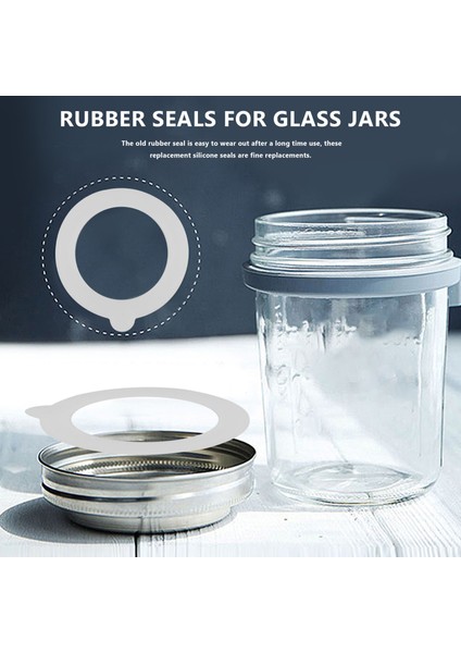 20 Pcs Silicone Replacement Gasket Seals,airtight Silicone Gasket Sealing Rings,fits Regular Mouth Canning Jars (Yurt Dışından)