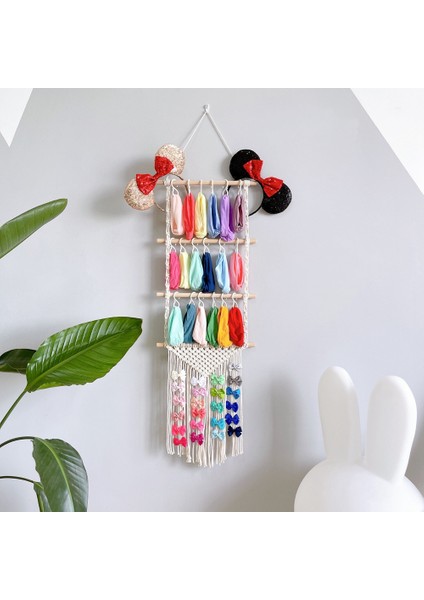 Headband Holder Hair Bows Organizer For Girls, Baby Hair Bow Holder Hair Clips Organizer With 30 Pcs Plastic Hooks (Yurt Dışından) fırsatları