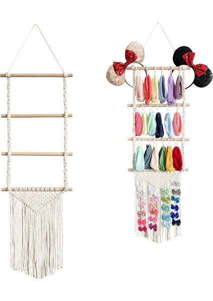 Headband Holder Hair Bows Organizer For Girls, Baby Hair Bow Holder Hair Clips Organizer With 30 Pcs Plastic Hooks (Yurt Dışından) indirimleri