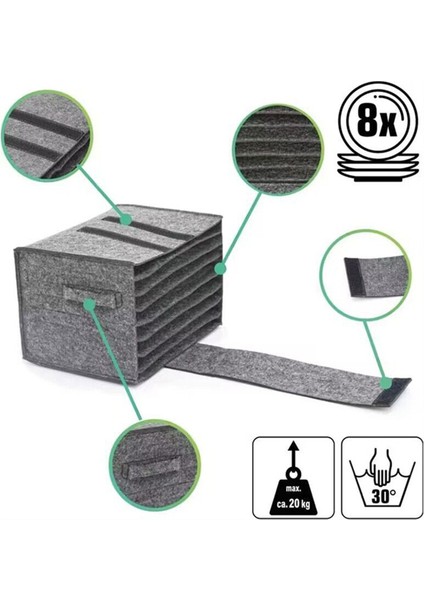 2'li Tabak Tutucu Seti, Tabak Tutucu, Keçe Bardaklık, Kamp, Keçe Bardaklık Kamp Orta Gri (Yurt Dışından) fiyatları