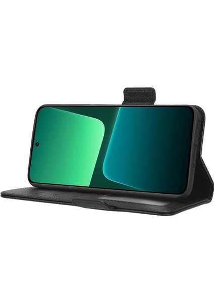 Xiaomi 13 Için Kılıf Pro Kart Yuvaları Tutucu Manyetik Pu Deri Yan Toka (Yurt Dışından)