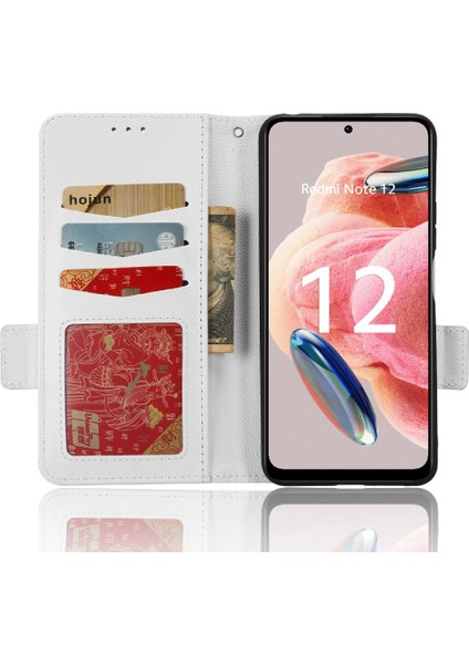 Mays Boutique Xiaomi Redmi Için Not 12 4g Pu Deri Manyetik Cüzdan Yan Toka (Yurt Dışından)