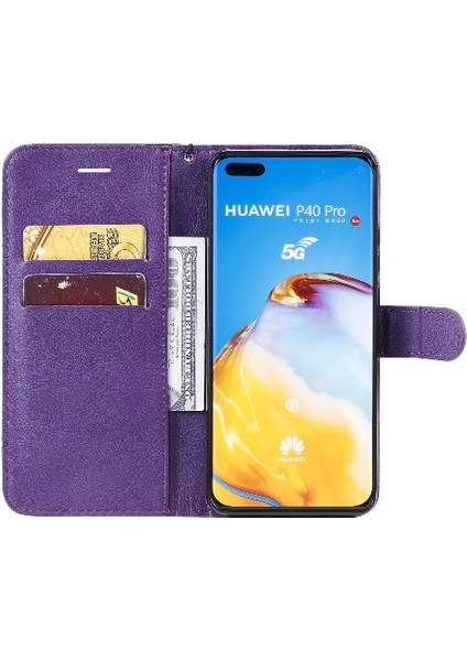 Huawei P40 Pro Klasik Düz Renk ile Yüksek Kaliteli Deri Flip Case (Yurt Dışından) fırsatları