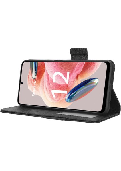 Xiaomi Redmi Için Not 12 4g Pu Deri Manyetik Cüzdan Yan Toka (Yurt Dışından)