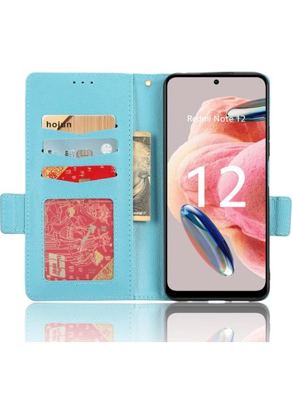 Xiaomi Redmi Için Not 12 4g Pu Deri Manyetik Cüzdan Yan Toka (Yurt Dışından)