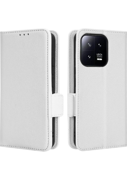 Xiaomi 13 Için Kılıf Pro Kart Yuvaları Tutucu Manyetik Pu Deri Yan Toka (Yurt Dışından)