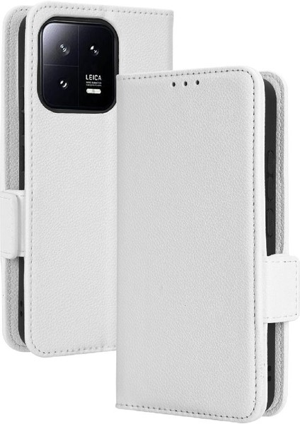 Xiaomi 13 Için Kılıf Pro Kart Yuvaları Tutucu Manyetik Pu Deri Yan Toka (Yurt Dışından)