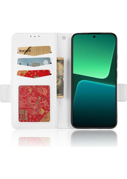 Xiaomi 13 Için Kılıf Pro Kart Yuvaları Tutucu Manyetik Pu Deri Yan Toka (Yurt Dışından)