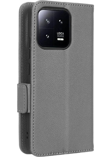 Xiaomi 13 Için Kılıf Pro Kart Yuvaları Tutucu Manyetik Pu Deri Yan Toka (Yurt Dışından)