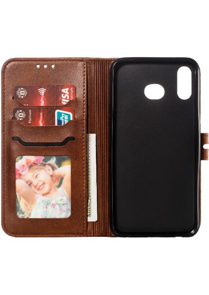 Samsung Galaxy A10S Için Cüzdan Durumda Kickstand Kart Tutucu Kabartmalı Tüm (Yurt Dışından) fırsatları