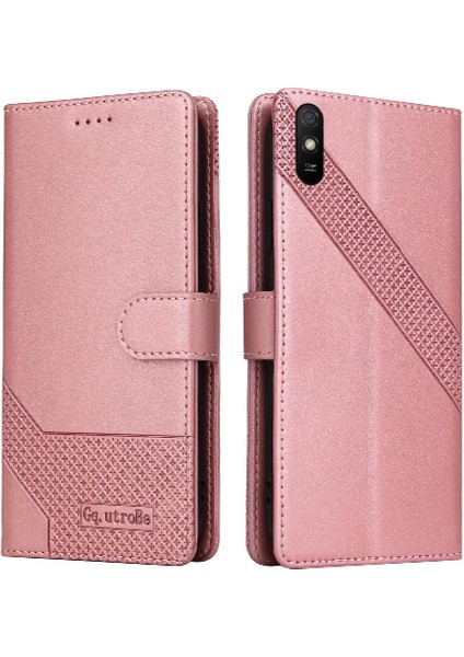 Xiaomi Redmi 9A Üç Kart Yuvaları Premium Deri Kickstand Için Flip Case (Yurt Dışından)