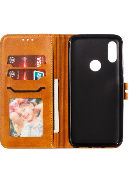 Cüzdan Durumda Xiaomi Redmi 7 Için Manyetik Kapatma Kart Tutucu Kickstand Tüm (Yurt Dışından)
