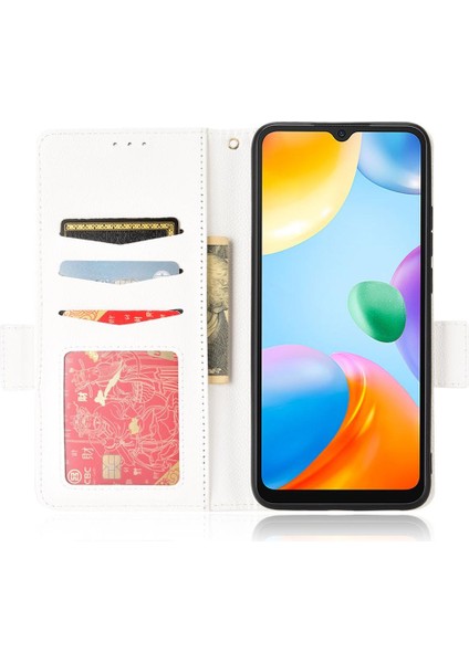 Mays Boutique Xiaomi Redmi 10C Için Kılıf Yan Toka Cüzdan Manyetik Pu Deri Kart (Yurt Dışından)