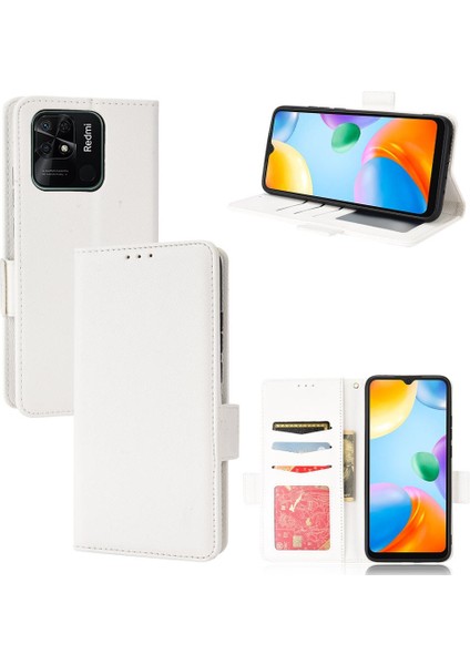 Mays Boutique Xiaomi Redmi 10C Için Kılıf Yan Toka Cüzdan Manyetik Pu Deri Kart (Yurt Dışından)