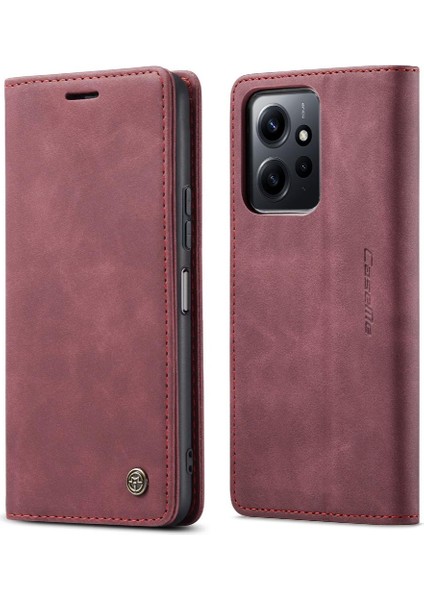 Mays Boutique Xiaomi Redmi Not 12 Için Flip Case 4g Manyetik Kapatma Darbeye Vaka Pu (Yurt Dışından)