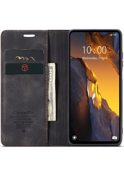 Xiaomi Poco F5 5g Manyetik Kapatma Için Flip Case Darbeye Çevir Folio Pu (Yurt Dışından)