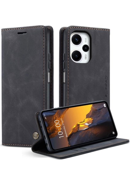 Xiaomi Poco F5 5g Manyetik Kapatma Için Flip Case Darbeye Çevir Folio Pu (Yurt Dışından)