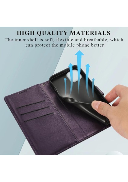 Iphone 15 Için Flip Case Artı Darbeye Dayanıklı Şok Emici Üç Kart Yuvaları (Yurt Dışından)