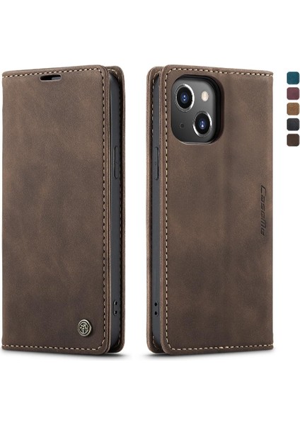 Iphone 15 Için Flip Case Manyetik Kapatma Darbeye Vaka Kart Yuvası Flip Pu (Yurt Dışından)