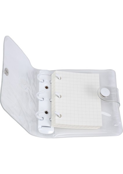 Mini Dosya Cepleri, 3 Delikli Doldurulabilir Defter Aksesuar Seti, Şeffaf Pvc Gevşek Yaprak Defter, (Beyaz) (Yurt Dışından) fiyatları