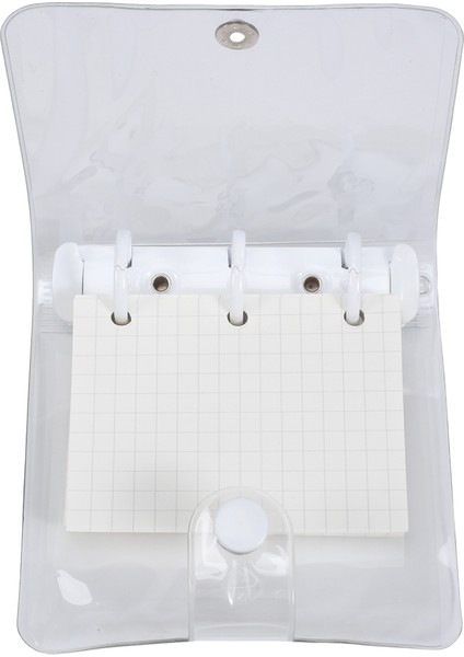 Mini Dosya Cepleri, 3 Delikli Doldurulabilir Defter Aksesuar Seti, Şeffaf Pvc Gevşek Yaprak Defter, (Beyaz) (Yurt Dışından) modelleri