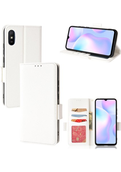 Xiaomi Redmi 9A Manyetik Cüzdan Kart Yuvaları Tutucu Yan Toka Pu (Yurt Dışından)