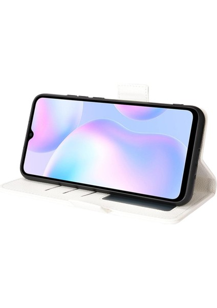 Xiaomi Redmi 9A Manyetik Cüzdan Kart Yuvaları Tutucu Yan Toka Pu (Yurt Dışından)