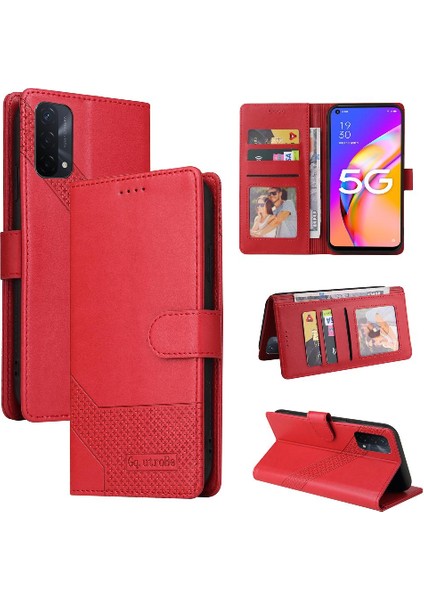 Mays Boutique Oppo A93 5g Premium Deri Üç Kart Yuvaları Kickstand 4 Için Flip Case (Yurt Dışından)