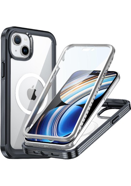 Iphone 15 Için Miracase Manyetik Kılıf Artı 360 Her Şey Dahil Askeri Damla (Yurt Dışından)