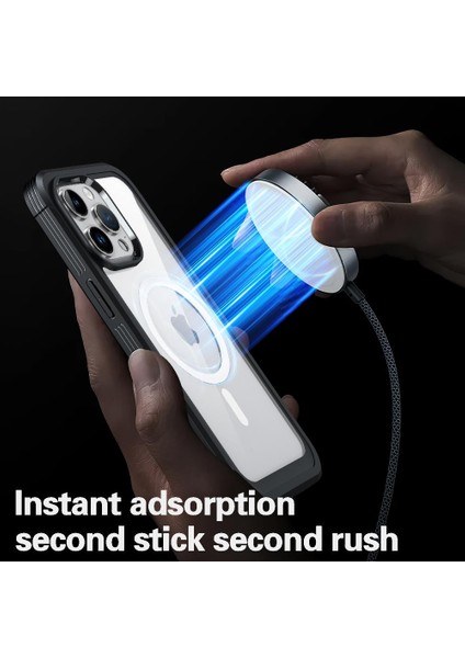Iphone 15 Için Miracase Manyetik Kılıf Artı 360 Her Şey Dahil Askeri Damla (Yurt Dışından)