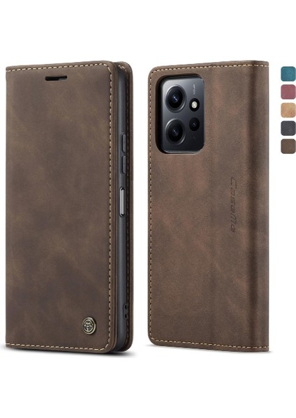 Mays Boutique Xiaomi Redmi Not 12 Için Flip Case 4g Manyetik Kapatma Darbeye Vaka Pu (Yurt Dışından)