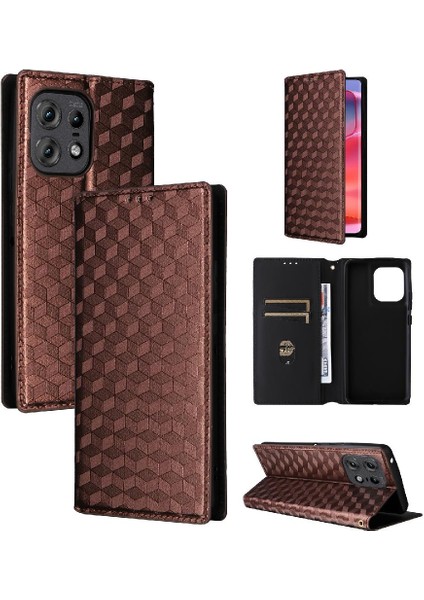 Motorola Moto Kenar 50 Pro Pu Deri 3D Desen Manyetik Kapatma (Yurt Dışından)