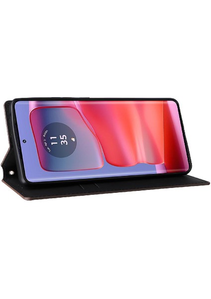 Motorola Moto Kenar 50 Pro Pu Deri 3D Desen Manyetik Kapatma (Yurt Dışından)