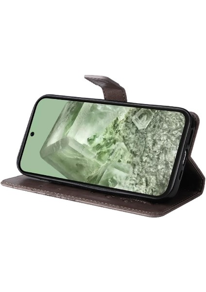 Kart Yuvası Standı Manyetik Kapak ile Google Piksel 8A Pu Deri Için Kılıf (Yurt Dışından)