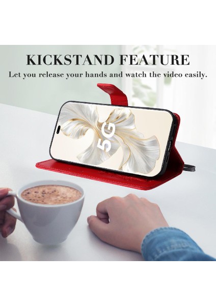 Onur Için Kılıf 100 Pro Manyetik Kapak Darbeye Kapak Flip Kickstand Pu (Yurt Dışından) modelleri
