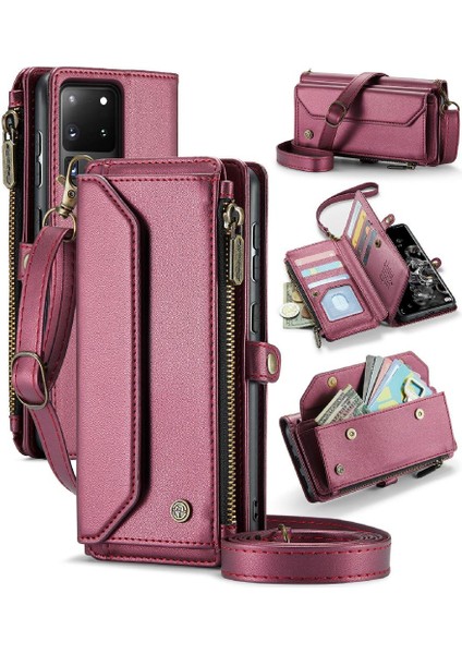 Samsung Galaxy S20 Ultra Rfid Engelleme Kart Tutucu Kılıf Için Crossbody Durumda (Yurt Dışından)