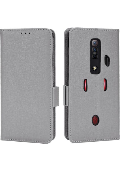 Zte Nubia Kırmızı Sihirli 7 Manyetik Yan Toka Pu Deri Kart Yuvaları (Yurt Dışından)