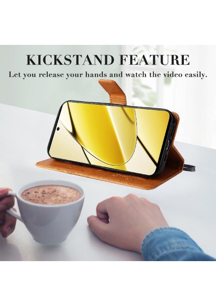 Realme Için Kılıf 11X5G Manyetik Kapak Pu Deri Darbeye Kapak Çevirin (Yurt Dışından)