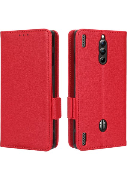 Zte Nubia Kırmızı Sihirli 8 Pro Için Kılıf Yan Toka Cüzdan Manyetik Pu Deri (Yurt Dışından)
