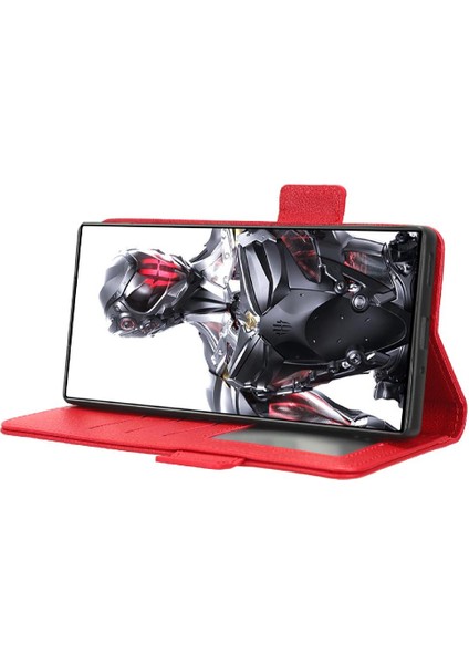 Zte Nubia Kırmızı Sihirli 8 Pro Için Kılıf Yan Toka Cüzdan Manyetik Pu Deri (Yurt Dışından)