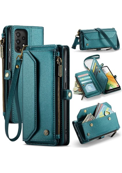 Samsung Galaxy A33 5g Için Crossbody Durumda Cüzdan Rfid Engelleme Fermuar (Yurt Dışından)