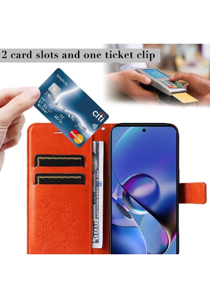 Motorola Moto G54 5g Pu Deri Flip Kickstand Için Kılıf Kart Yuvası ile (Yurt Dışından) fırsatları