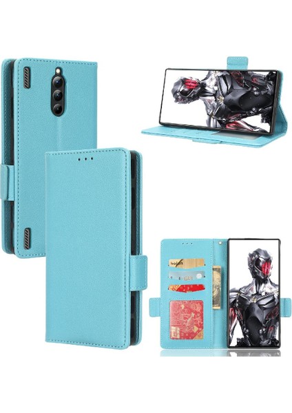 Zte Nubia Kırmızı Sihirli 8 Pro Artı Pu Deri Yan Toka Cüzdan Kartı (Yurt Dışından)
